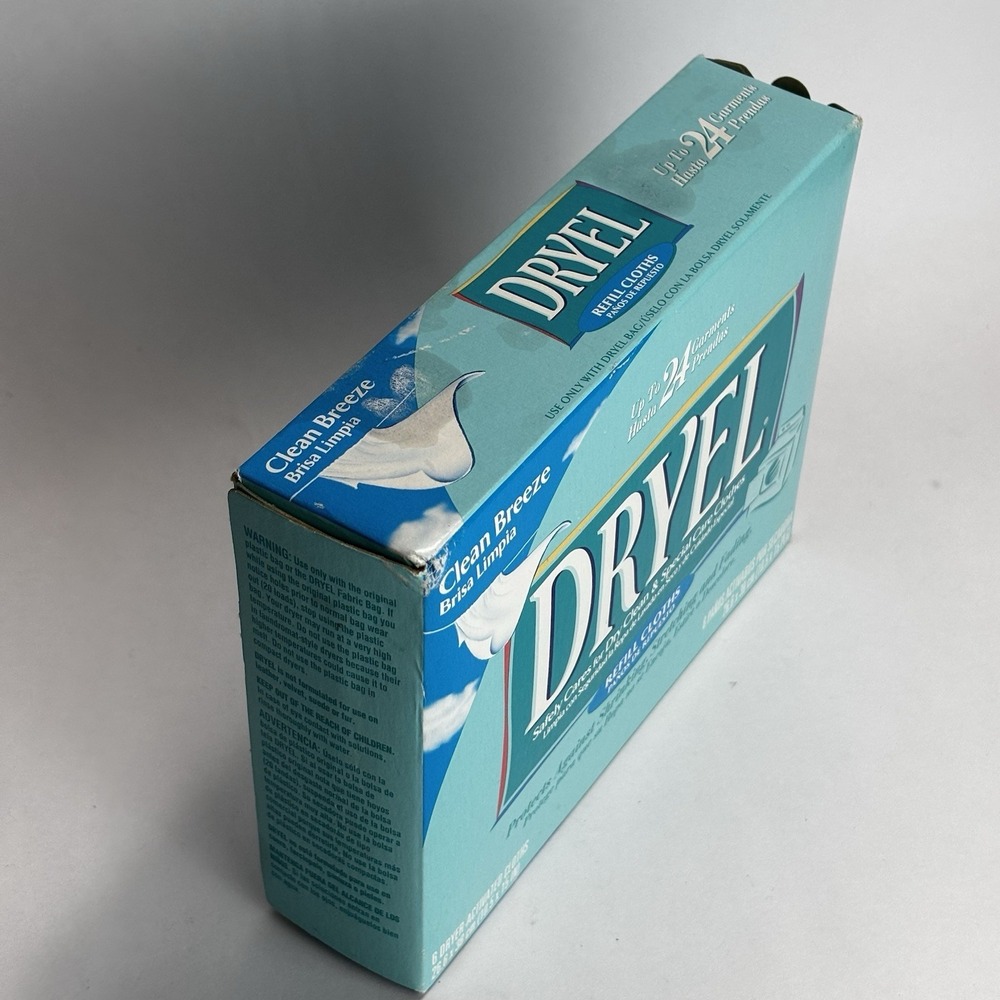 Dryel Clean Breeze 6 Dryer-Activated Refill Cloths 24 Garments Box NEW SEALED - Picture 2 of 6